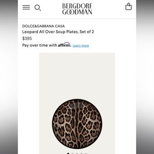 Dolce & Gabbana Casa - Leopard Print Soup Bowls - Set of 4 - Never Been Opened!